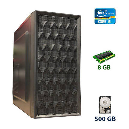 1st Player Led 3fan Tower / Intel Core i5-2500 (4 ядра по 3.3 - 3.7 GHz) / 8 GB DDR3 / 500 GB HDD / nVidia, фото 1