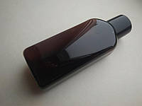 50 мл Овал коричневый с крышкой черной 18/410, флакон круглый ПЭТ с колпачком, закруткой, сыпучих материалов