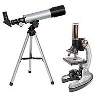 Мікроскоп Optima Universer 300x-1200x + Телескоп 50/360 AZ в кейсі (MBTR-Uni-01-103)