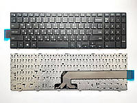 Клавиатура для ноутбуков Dell Inspiron 15 Series черная с черной рамкой UA/RU/US
