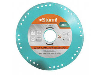 Алмазний диск для металу Sturm 5170702, 125x22 мм