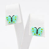Сережки-пусети Метелик 6 пар полімерна глина, фото 2