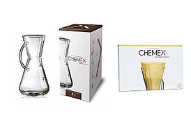 Набір Кемекс Chemex 3 cup (473 мл) + Фільтри FP-2N (100 шт)