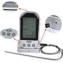 Бездротовий термометр (до 30 м) з щупом для приготування їжі KCASA (0 до +250 °С) З ф-їй таймера, фото 2