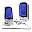 Бездротовий термометр (до 30 м) з щупом для приготування їжі KCASA (0 до +250 °С) З ф-їй таймера, фото 3