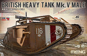 BRITISH HEAVY TANK Mk.V MALE. 1/35 MENG MODEL TS-020