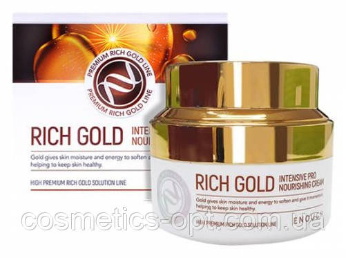ПРИМЯТАЯ КОРОБОЧКА! Крем для лица с ионами золота Enough Rich Gold Intensive Pro Nourishing Cream, 50 мл