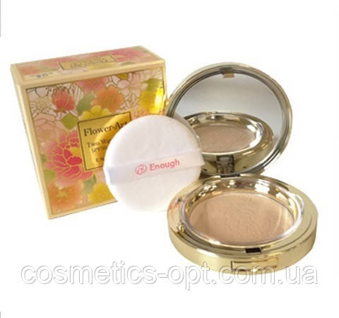 Компактна пудра із запасним блоком Enough Flower-Art Two Way Cake SPF50+/PA+++ No21 (13 g + запасний блок 13 g)