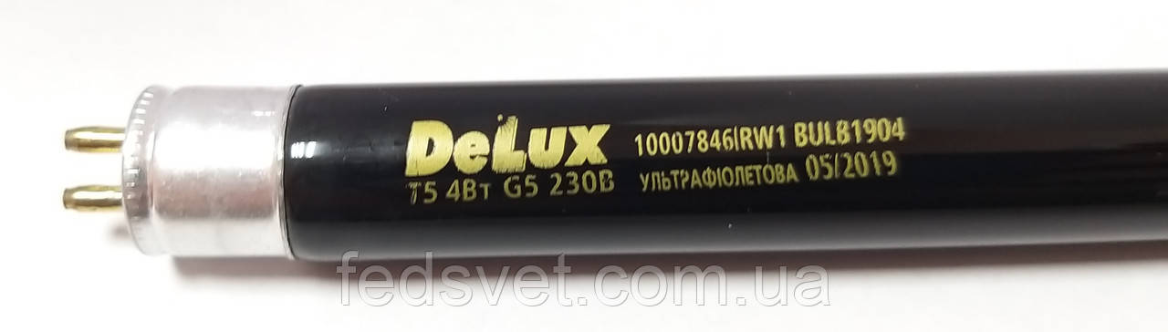 Ультрафіолетова Лампа люмінесцентна T5 4Вт G5, фото 1