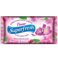 Салфетки влажные Суперфреш Superfresh Flover 15 шт.