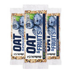 Фітнес батончик BioTech OAT and Fruits (70 г) біотеч blueberry