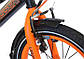 Детский велосипед Crosser Rocky 18" Крылья, боковые колесики, звоночек, багажник, корзинка оранжевый, фото 6