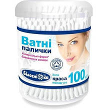 Ватні палички, 100 шт в тубусі