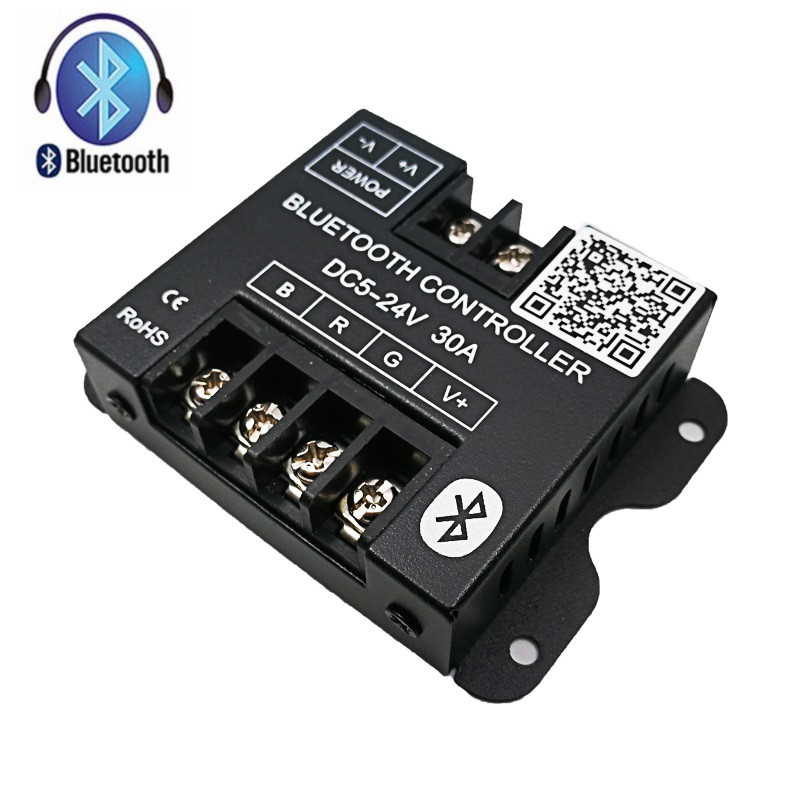 RGB Bluetooth контролер LEDTech 30A 360w (30 А 360 Вт) 12-24 V. Для багатобарвної світлодіодної стрічки