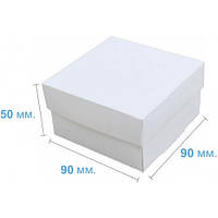 Подарочная картонная коробка с крышкой белая (090 х 90 х 50),