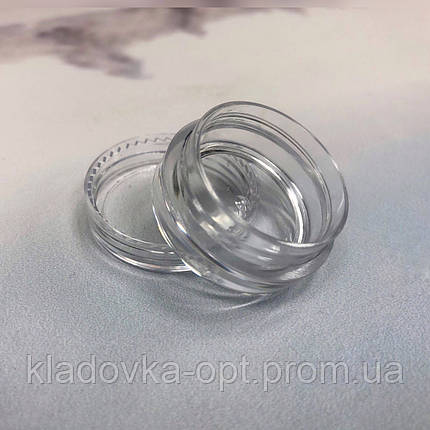 Набір прозорих баночок (тара косметична, баночка для крему, гелю, декору), 12 шт, фото 2