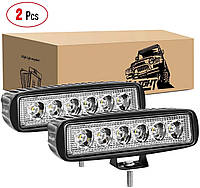 Светодиодные рабочие фары 2шт 18w Spot Driving Fog Light Off Road Lights фары дальнего света Led Light Bar