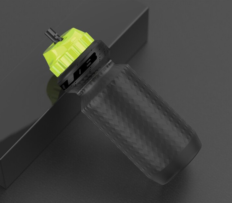 Фляга велосипедна GUB MAX Smart valve 650 мл (сіра із салатовим)