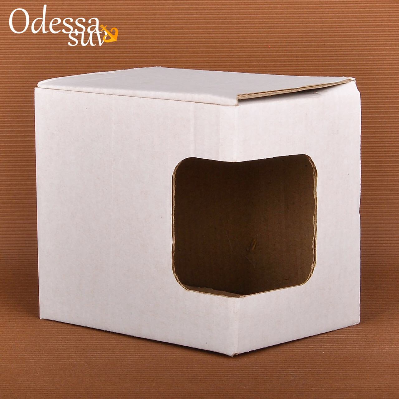 Упаковка для чашок біла з вікном