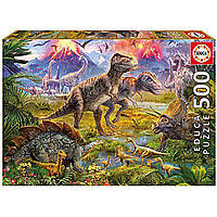 Пазл "Зустріч динозаврів", 500 елементів Educa (8412668159693)