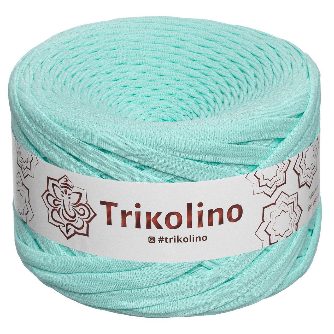 Трикотажна пряжа Trikolino, 7-9 мм., 50 м., М'ята, нитки для в'язання