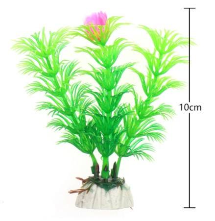 Штучні рослини для акваріума салатові - довжина 10см, пластик, фото 1