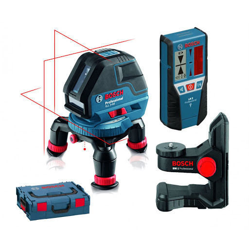 Линейный лазерный нивелир Bosch GLL 3-50+BM1+LR2 (L-boxx)