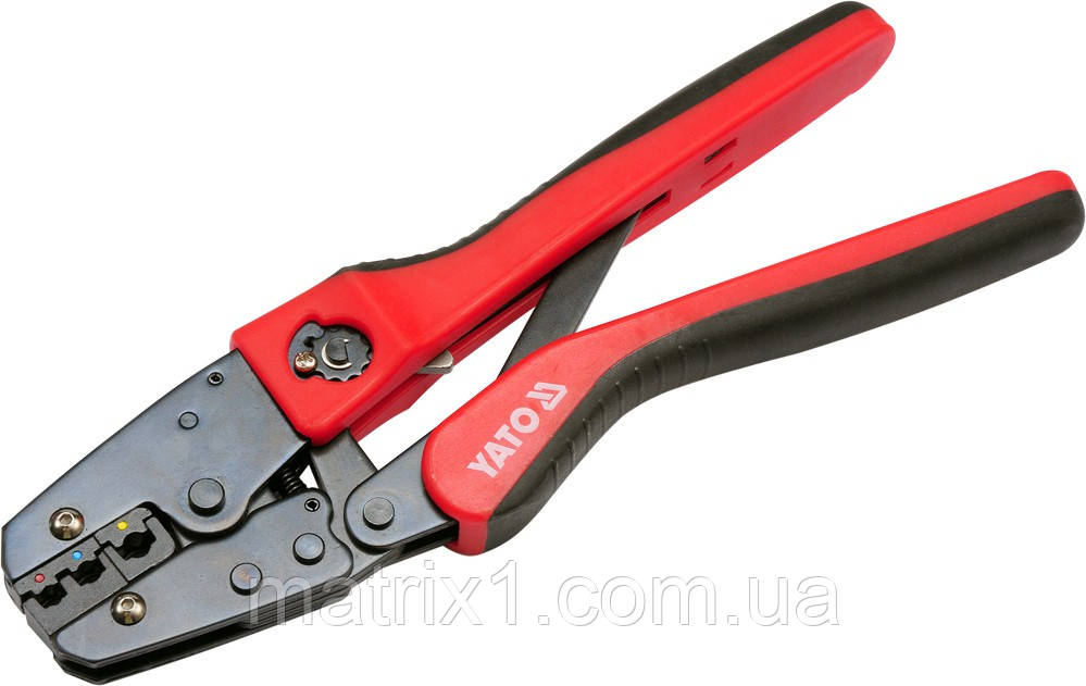 Кліщі для опресування ізольованих роз'ємів 0,5-6,0 мм2 YATO 250 мм YT-2251, фото 1