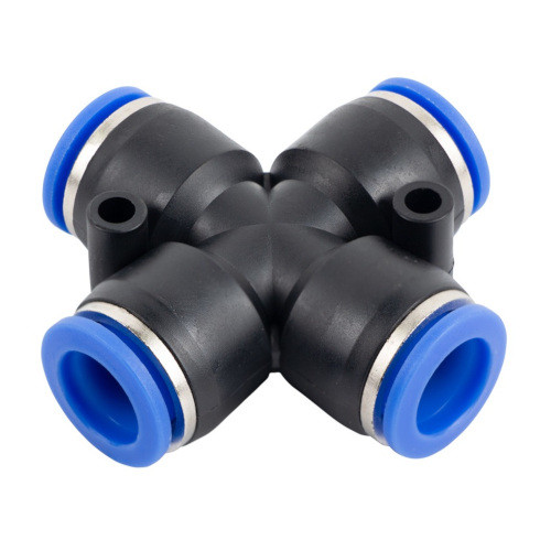 З'єднання цангове для поліуретанових шлангів PU/PR (X-обр., шланг) 4 мм, фото 1