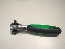 Тріскачка двостороння 1/2" з шарніром (360°) 72 з. укорочена 1/4"х1/2" TOPTUL CJMM1616, фото 2