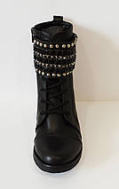 Черевики високі з пряжками Aquamarine 933-12 36 Чорні шкіра, фото 3
