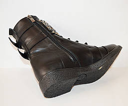 Черевики високі з пряжками Aquamarine 933-12 36 Чорні шкіра, фото 4