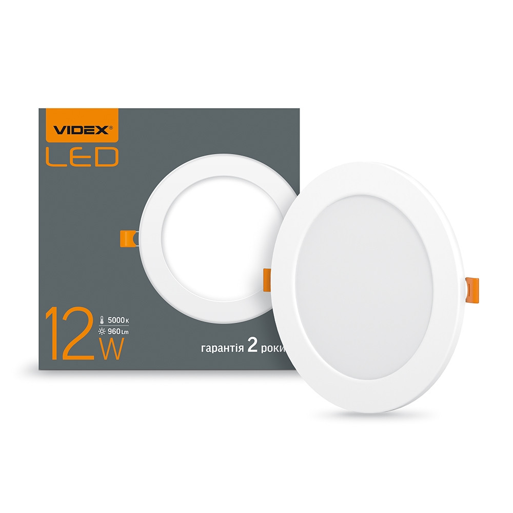 293967 LED cвітильник VIDEX 12W 5000K 220V круглий сенсорний