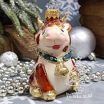 Корова з дзвіночком з квіткою і маленька (3шт) набір іграшок Irena, фото 5