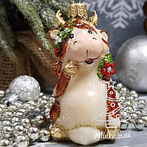 Корова з дзвіночком з квіткою і маленька (3шт) набір іграшок Irena, фото 4