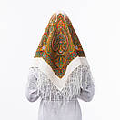 Українська хустка з тороками 90х90см Біла, фото 3