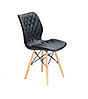 Мягкий черный бархатный стул на металлических черных ножках Nolan ML в гостиную, кухню, кафе, фото 2