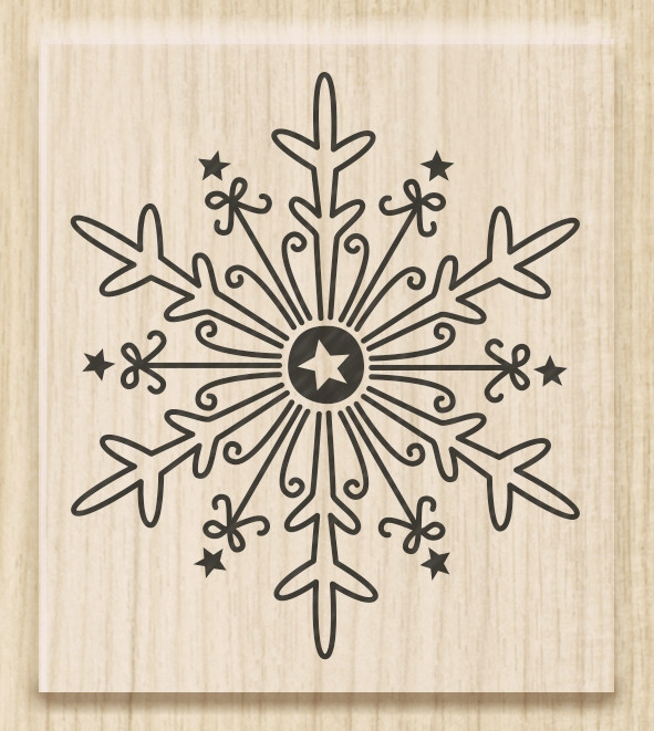 Штамп Heyda 3.9 x 4.5 см сніжинка 211801405