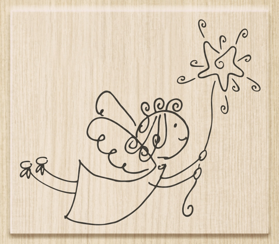 Штамп Heyda 7 x 6 см ангел із зіркою 211801412