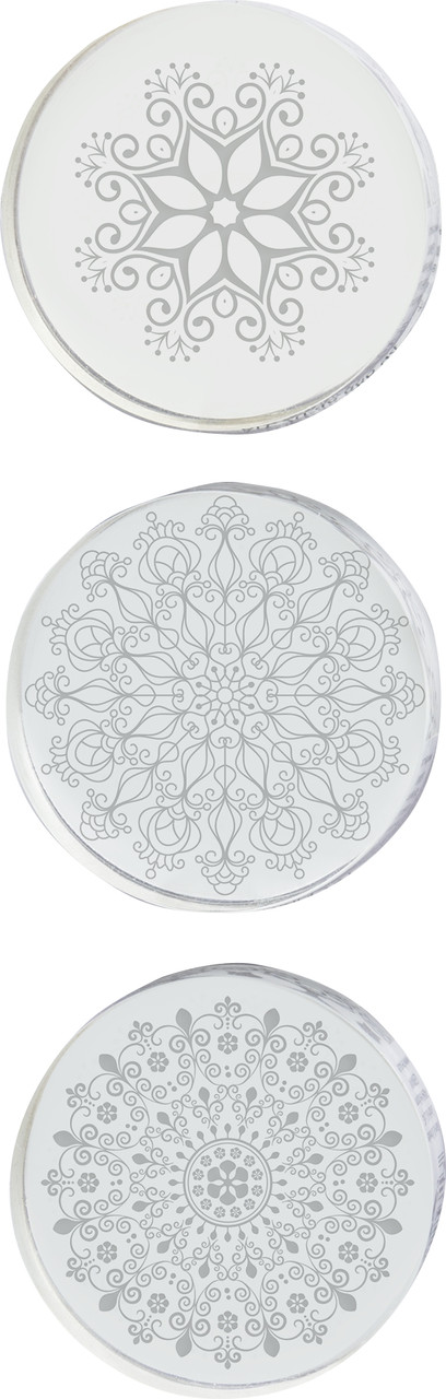 Набір штампів 3 шт акриловий прозорий Heyda мандала 204888643