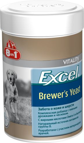 E108603 8in1 Excel Brewers Yeast Пивні дріжджі для собак і кішок, 260 шт