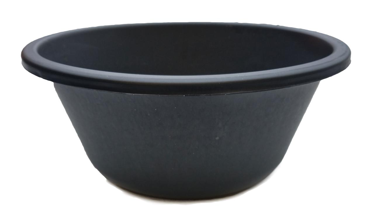 Таз пластиковий 17 літрів чорний Ø 40 см h=19 см (ХАРПЛАСТМАС), фото 1