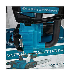 Пила акумуляторна Kraissmann 4000 AKS 18 LI (2 Акумулятора по 18 V, 4 Ач.), фото 2