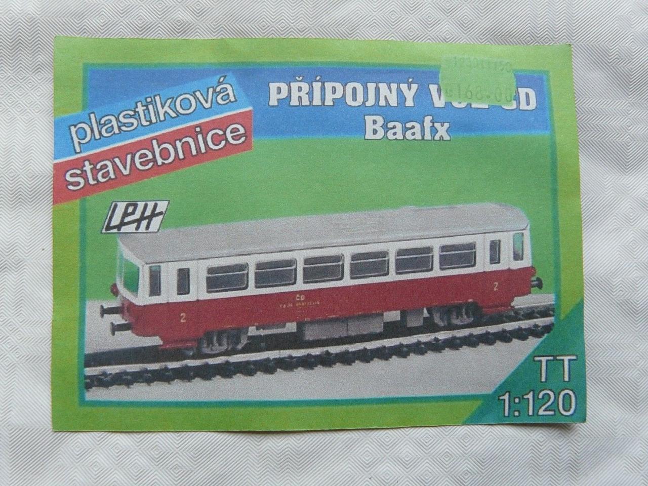 Збірна модель рейковий автобус тип Baaafx приладдя CSD. епохи IV — V, масштабу 1/120, ТТ