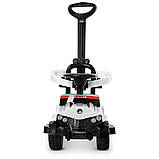Дитячий толокар з батьківською ручкою Bambi M 4231L-1 білий, фото 4