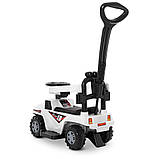 Дитячий толокар з батьківською ручкою Bambi M 4231L-1 білий, фото 5