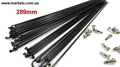 289мм 14G 2 мм спиця велосипедна сталева високої міцності в комплекті з ніпелем, фото 3