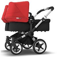 Коляска для двойни 2в1 Bugaboo Donkey 3 Red, Black, ALU