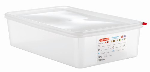 Контейнер з кришкою прямокутна GN 1/1 53х32.5х10см/13700мл з поліпропілену Araven, фото 1