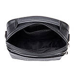 Чоловіча сумка через плече Натуральна шкіра Барсетка Чоловіча шкіряна сумка для документів планшет Коричнева, фото 6